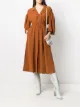 Image 2 of Fendi open-collar midi silk dress