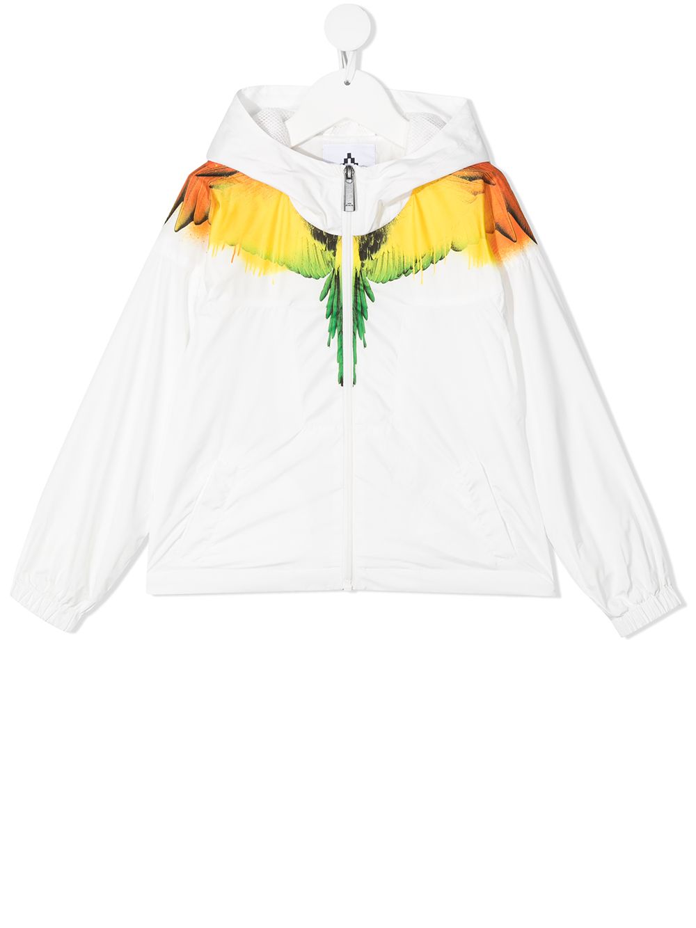 фото Marcelo burlon county of milan kids куртка на молнии с капюшоном и принтом wings