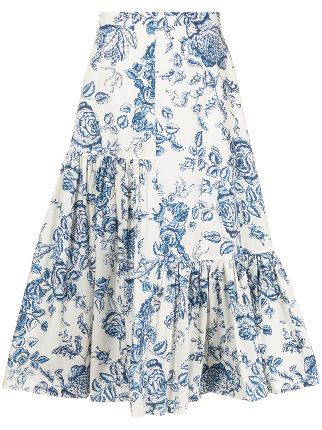 Erdem Gaura floral-print Midi Skirt - Farfetch