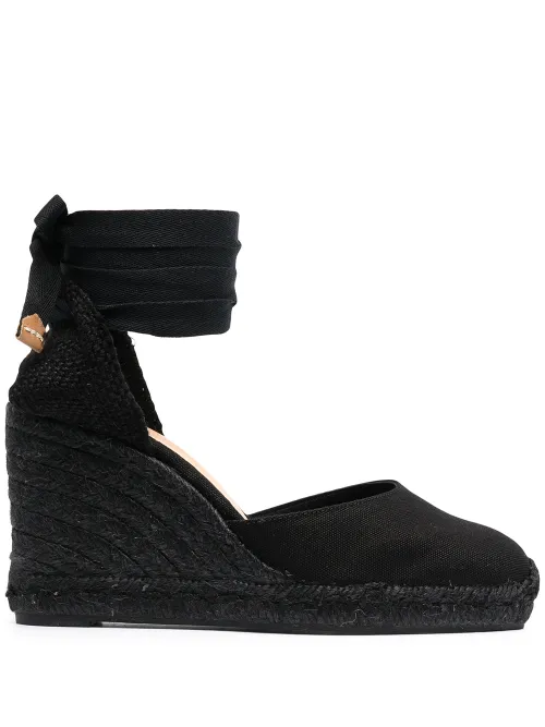 Espadrilles compensées à bride cheville nouée - Castañer - Modalova