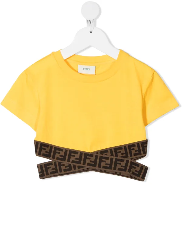 fendi tape logo t shirt