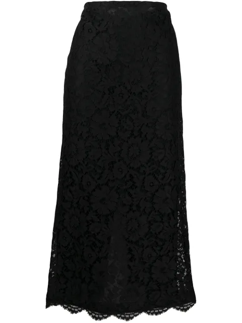 black lace detail skirt