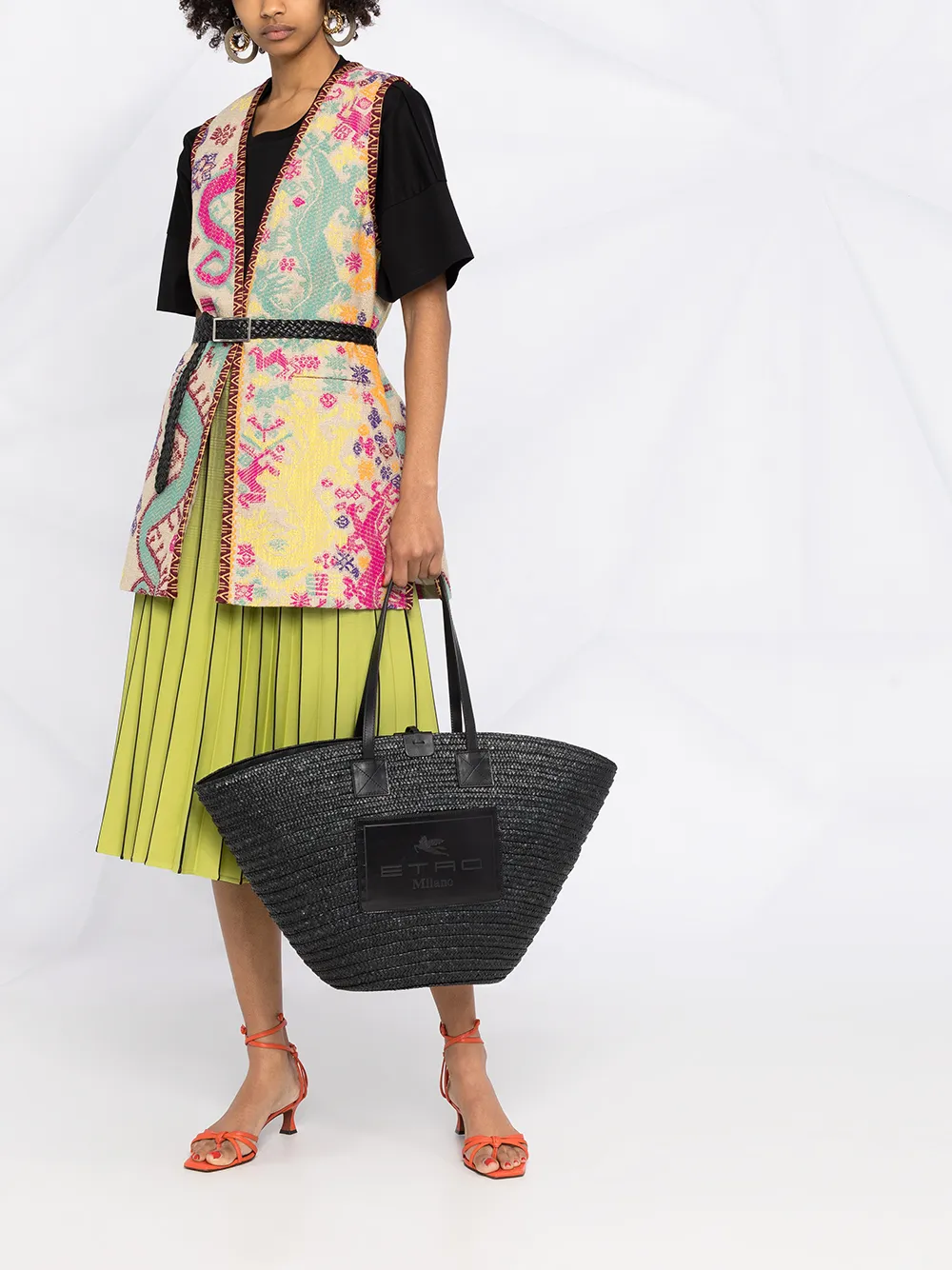 фото Etro большая плетеная сумка