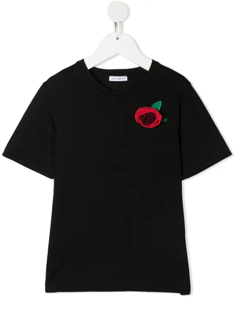 Dolce & Gabbana Kids floral cotton T-shirt