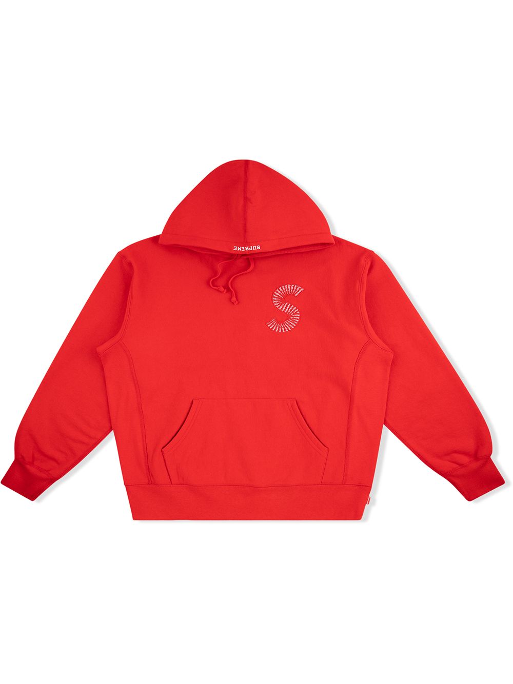 supreme s logo hoodie red