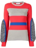 Enföld colour-block jumper - Red