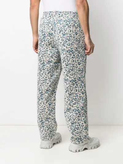 leopard-print track pants | Pleasures 