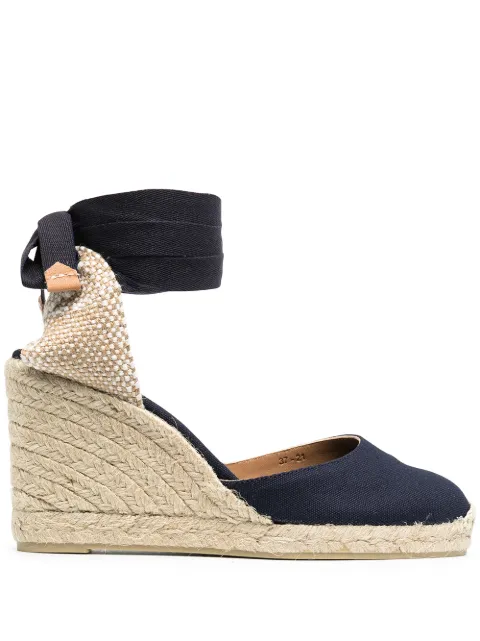 white heeled espadrilles