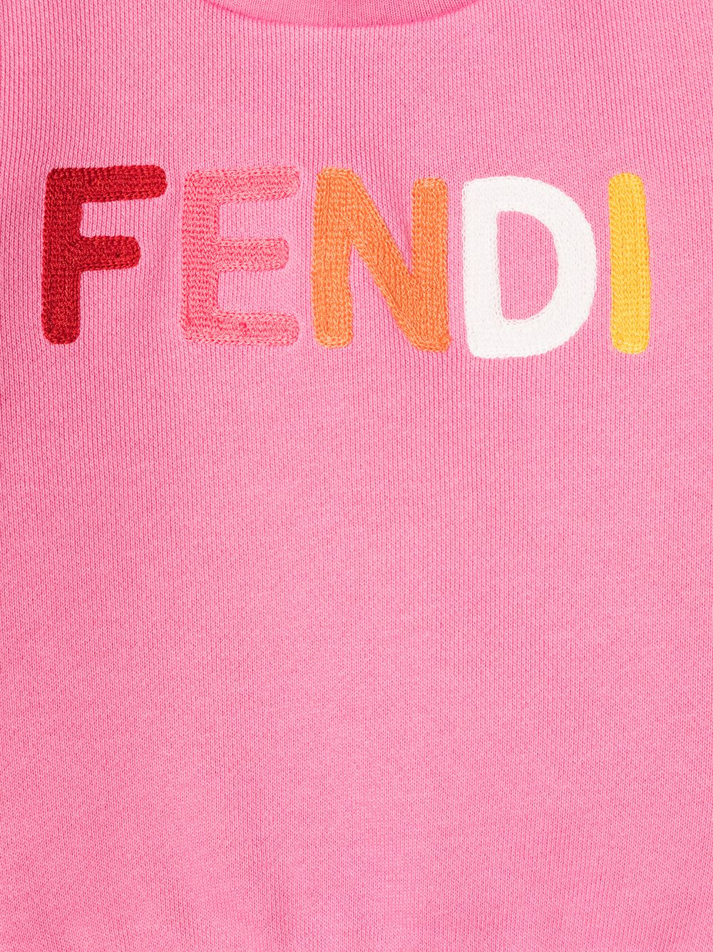 фото Fendi kids толстовка с аппликацией-логотипом