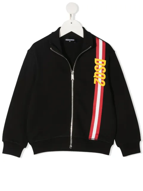 DSQUARED2 KIDS logo stripe sweatshirt