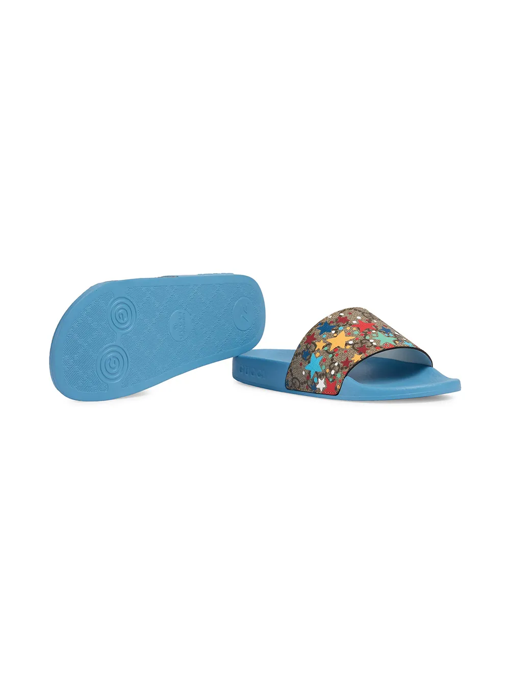 фото Gucci kids шлепанцы с логотипом gg