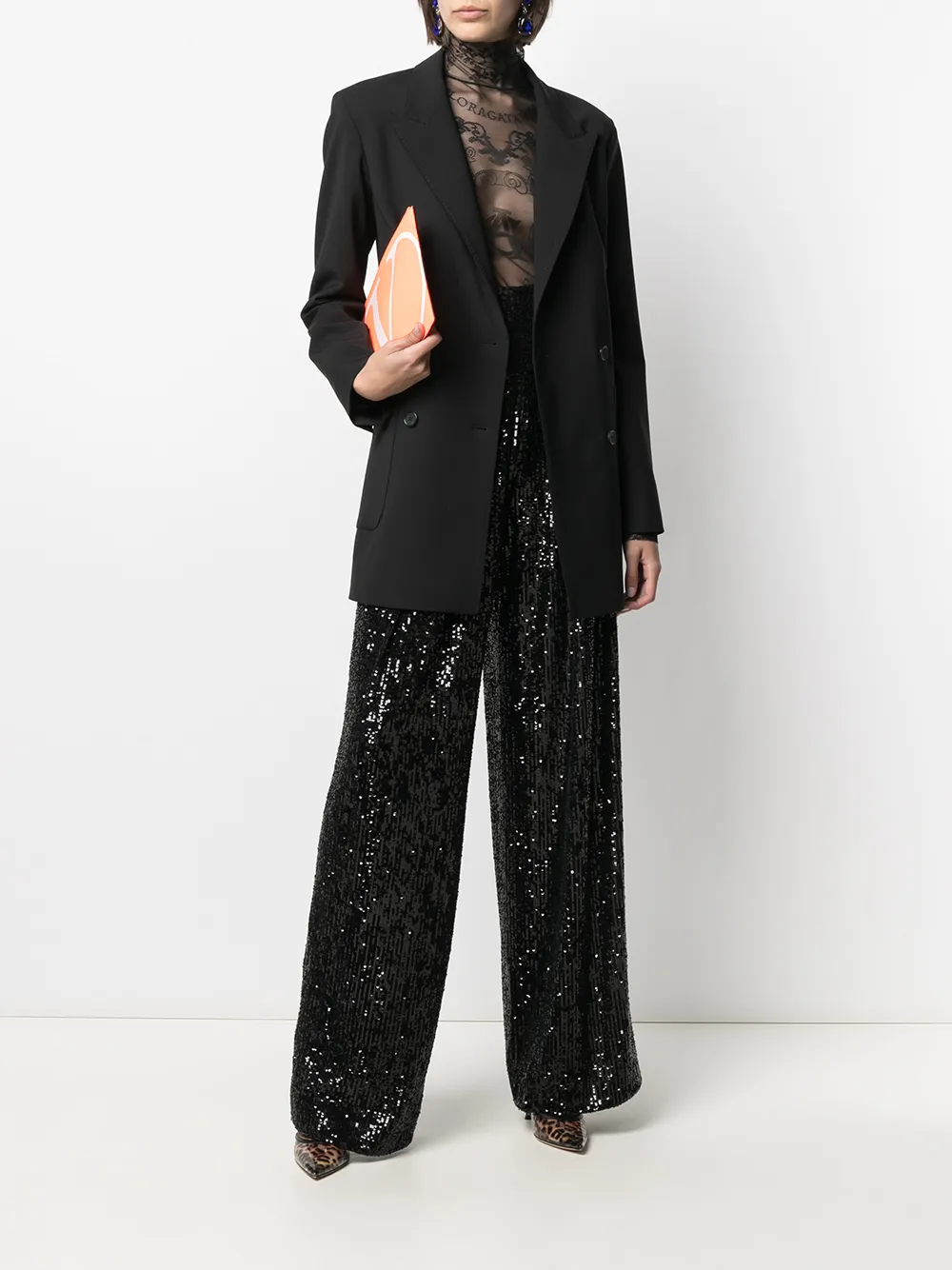 Balmain high-waisted Sequin Trousers - Farfetch