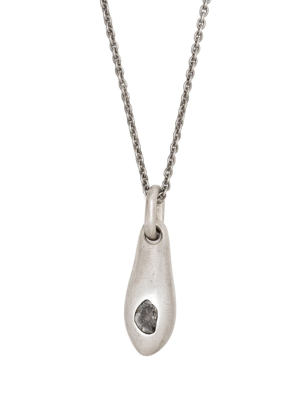 Parts Of Four Chrysalis Diamond Slab Necklace In Silver