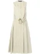 Image 1 of Martin Grant stripe-print drawstring sleeveless midi dress
