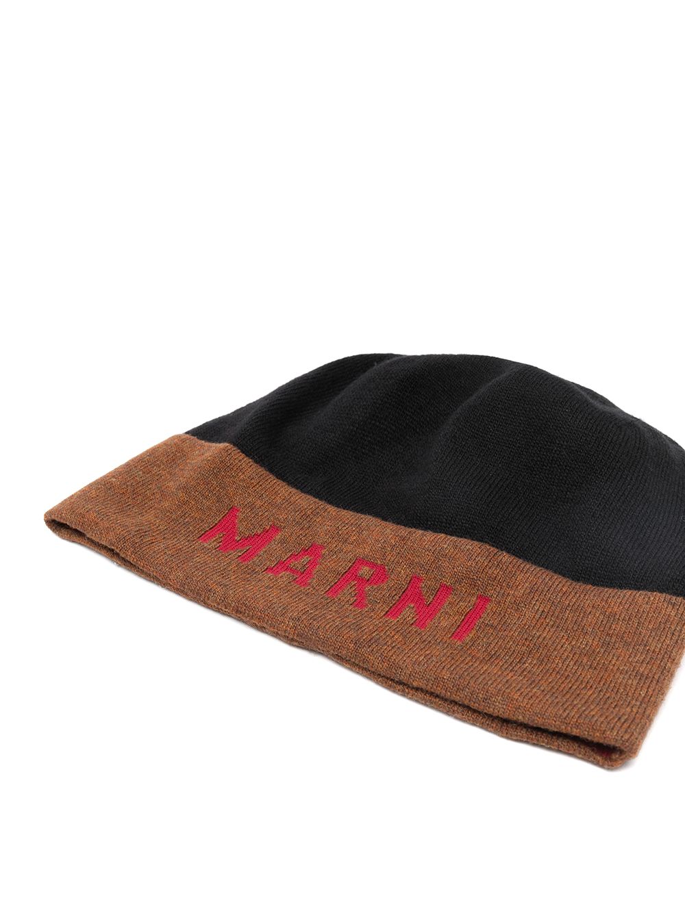 фото Marni шапка бини вязки интарсия с логотипом
