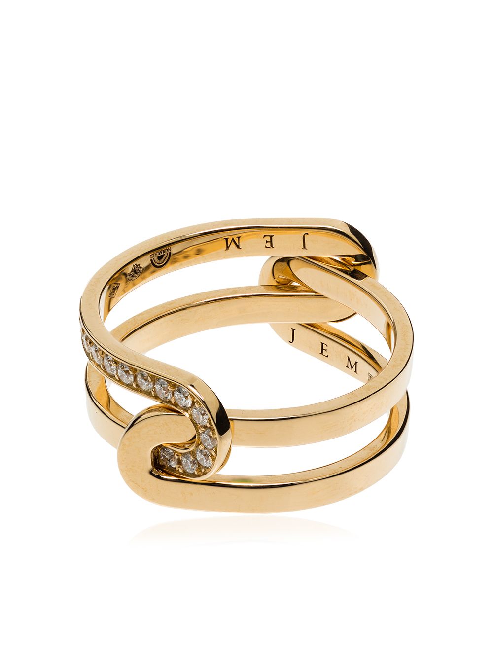 фото Jem кольцо étreintes из желтого золота с бриллиантами