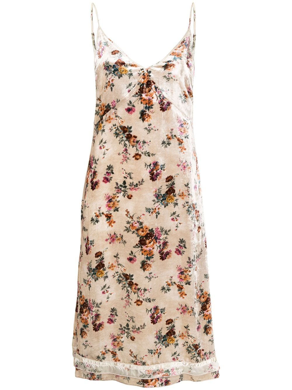 фото R13 короткое платье с цветочным принтом