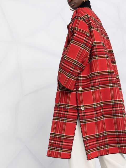 tartan wool coat womens