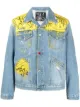 Image 1 of MJB Marc Jacques Burton graffiti-print distressed denim jacket
