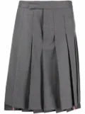 Thom Browne high-low hem pleated skirt - Grey