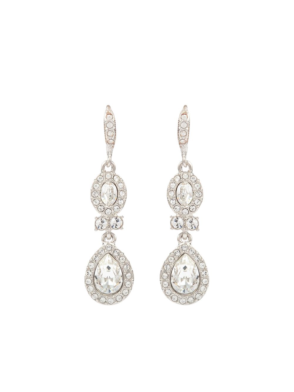 фото Givenchy pre-owned 2000s crystal-embellished dangling earrings