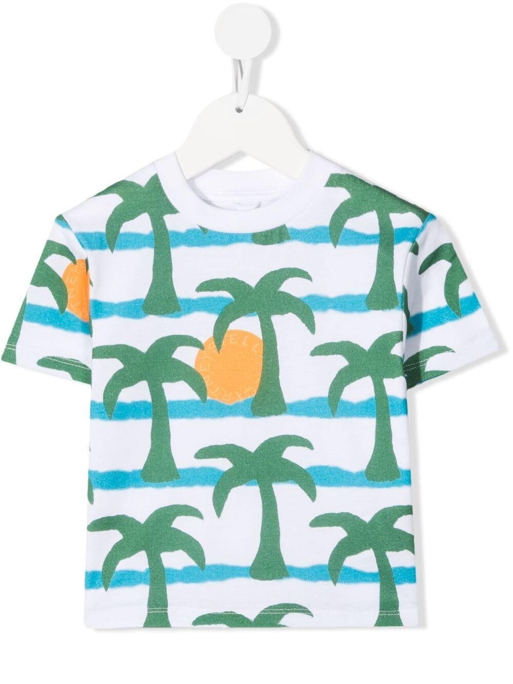 Shop Stella Mccartney Palm Tree-print T-shirt In White