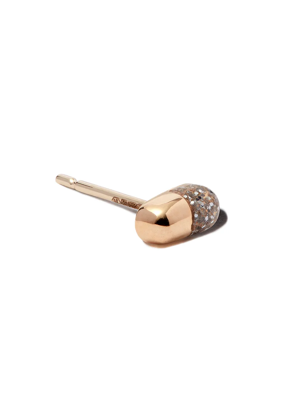 Image 2 of Alison Lou 14kt yellow gold glitter-effect pill earring