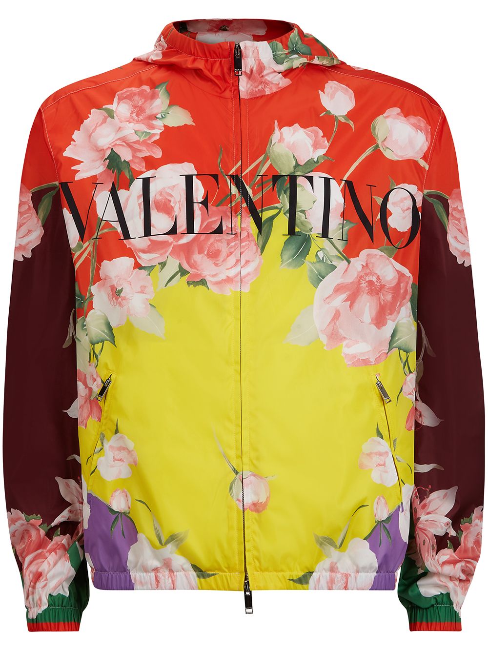 фото Valentino куртка flying flowers на молнии с капюшоном