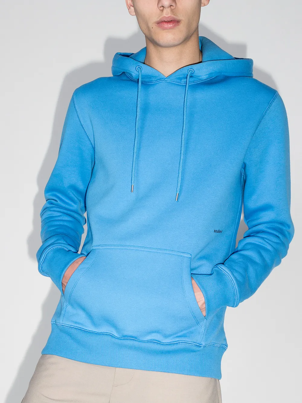 Image 2 of Soulland logo-print drawstring hoodie