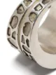 Parts of Four diamond encrusted sterling silver ring