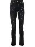 Purple Brand paint-splatter effect denim jeans - Black