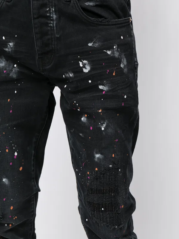 paint jeans black