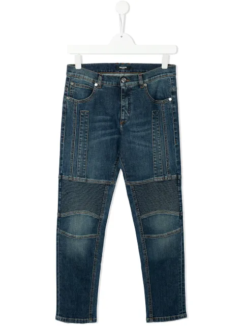 Balmain Kids mid-rise straight-leg jeans 