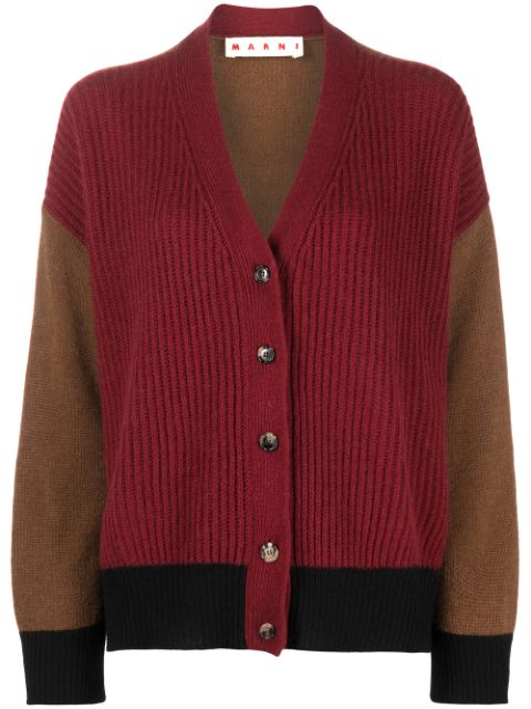 Marni colour-block knitted cardigan Women