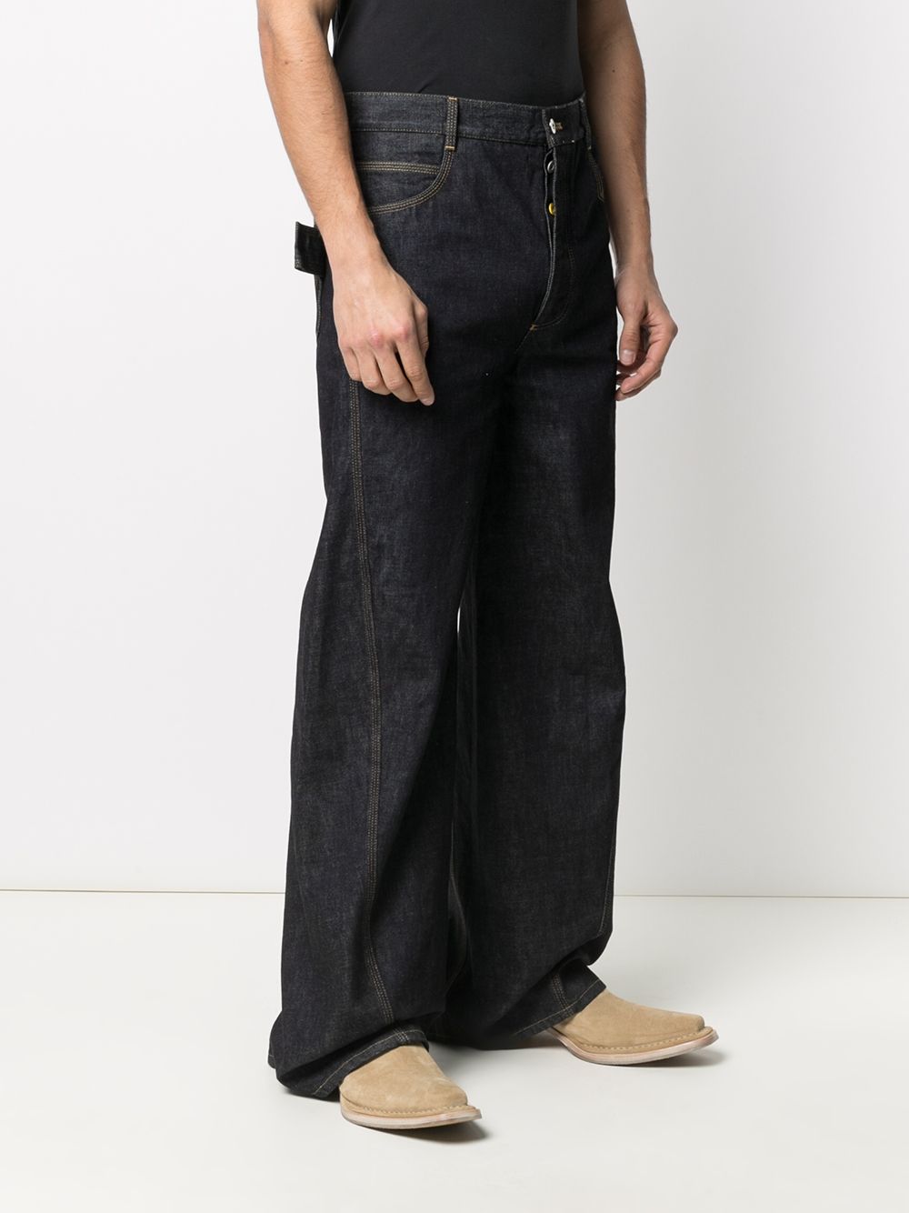 фото Bottega veneta длинные джинсы широкого кроя