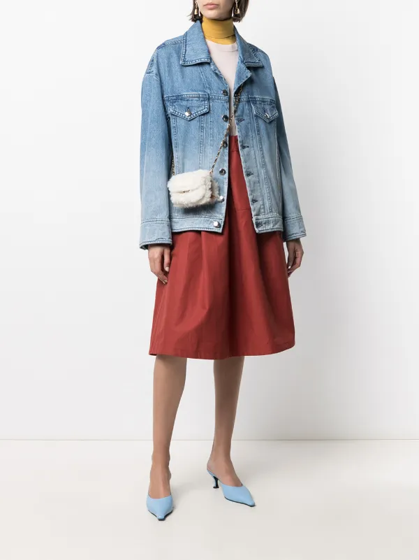 faded red denim jacket