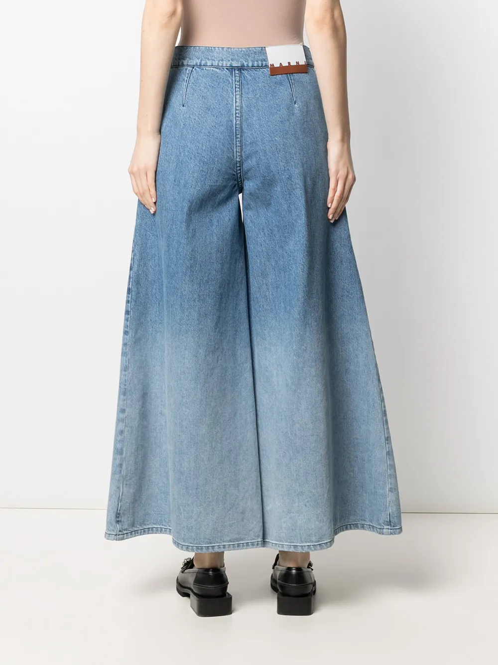 фото Marni расклешенные джинсы с эффектом потертости