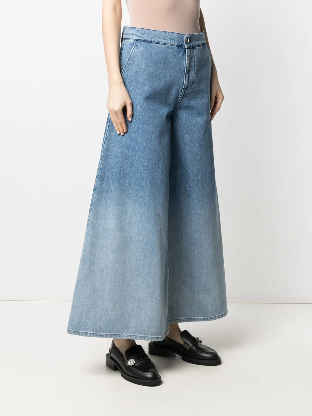 фото Marni расклешенные джинсы с эффектом потертости