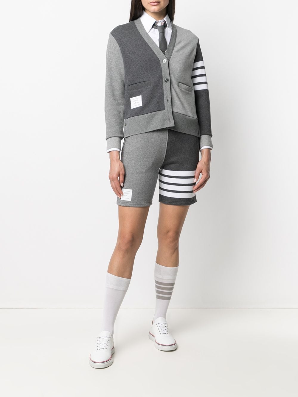 Thom Browne Vest met vlakken - Grijs