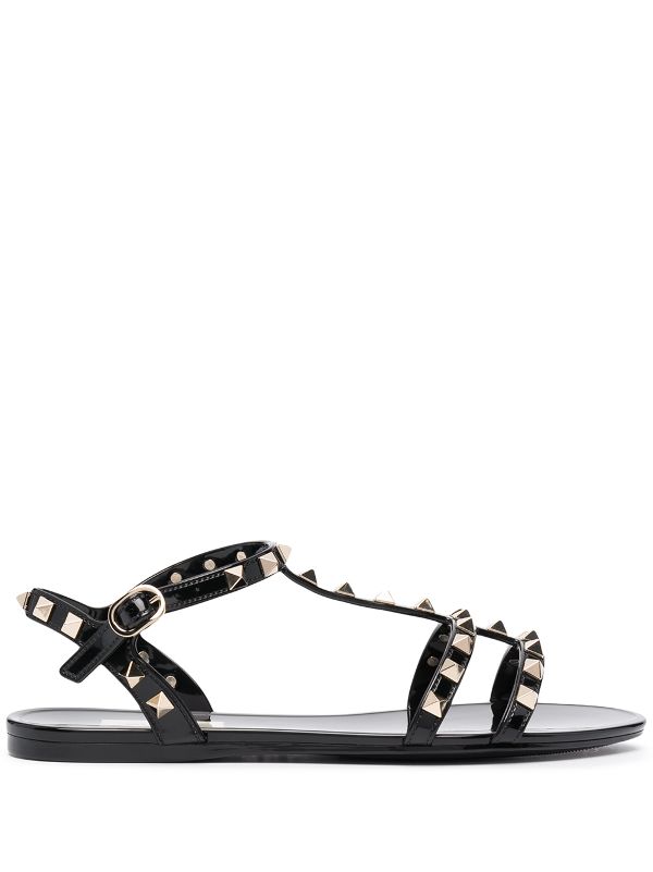 valentino rockstud rubber sandals