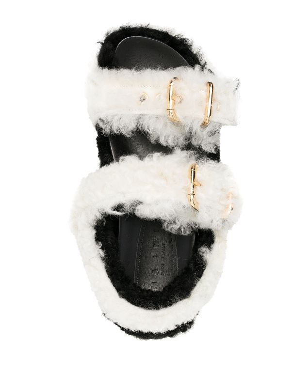 marni shearling sandals