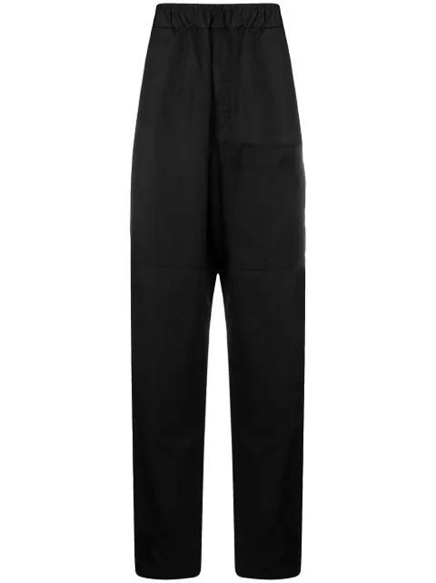 Jil Sander pantalones anchos con pretina elástica