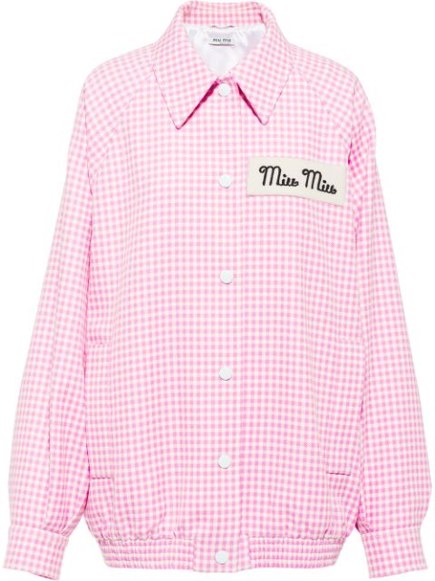 miu miu league plaid shirt