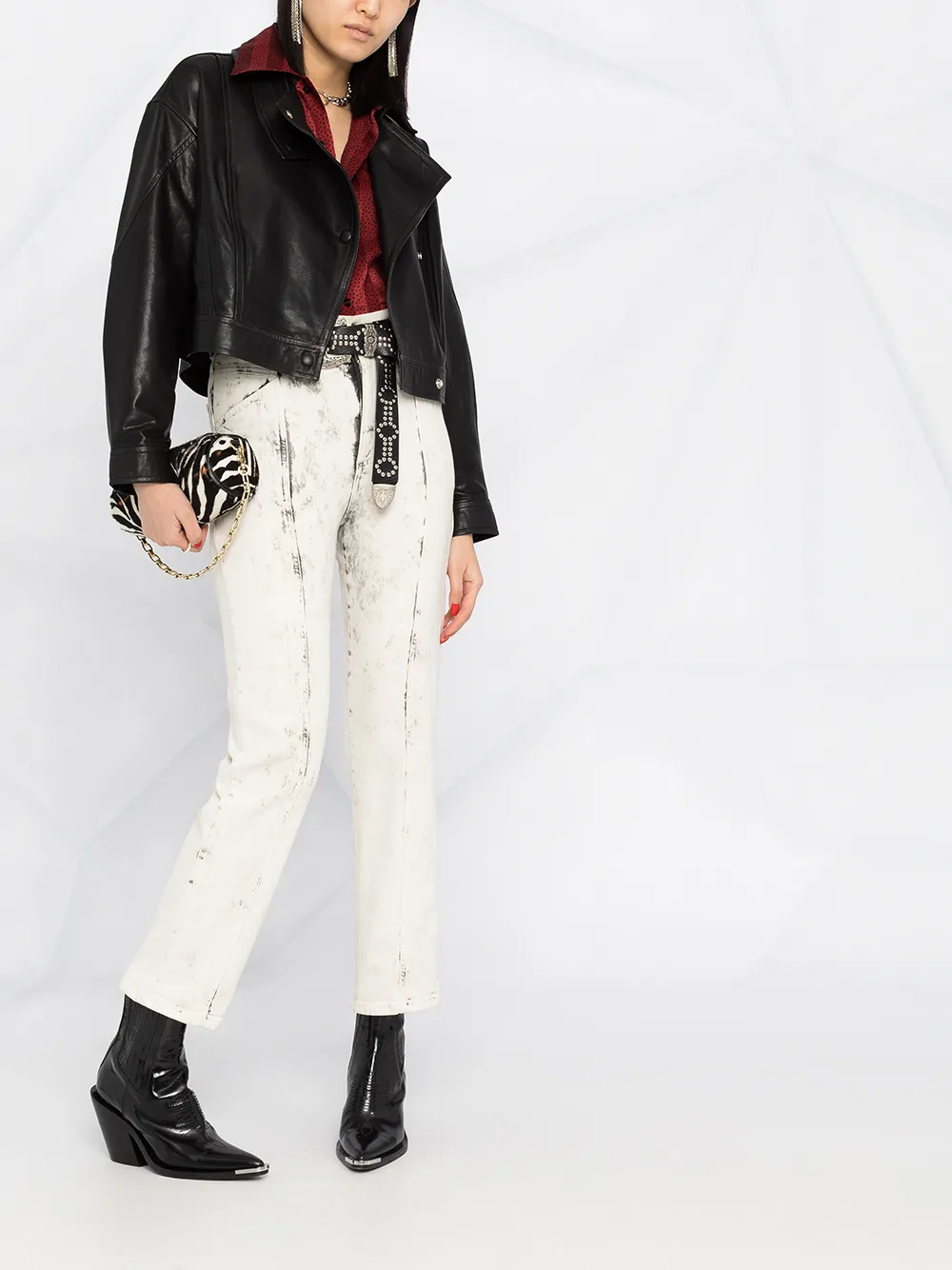 iro cropped leather jacket