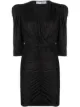 Image 1 of IRO plissé-effect exaggerated-shoulders dress