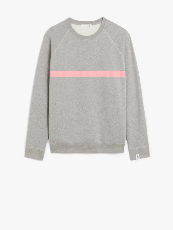 Grey x Pink Cotton Crew Neck Sweatshirt | GJM-207