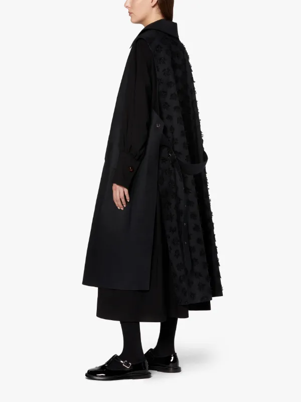 CECILIE BAHNSEN Black Bonded Cotton Blend Vest