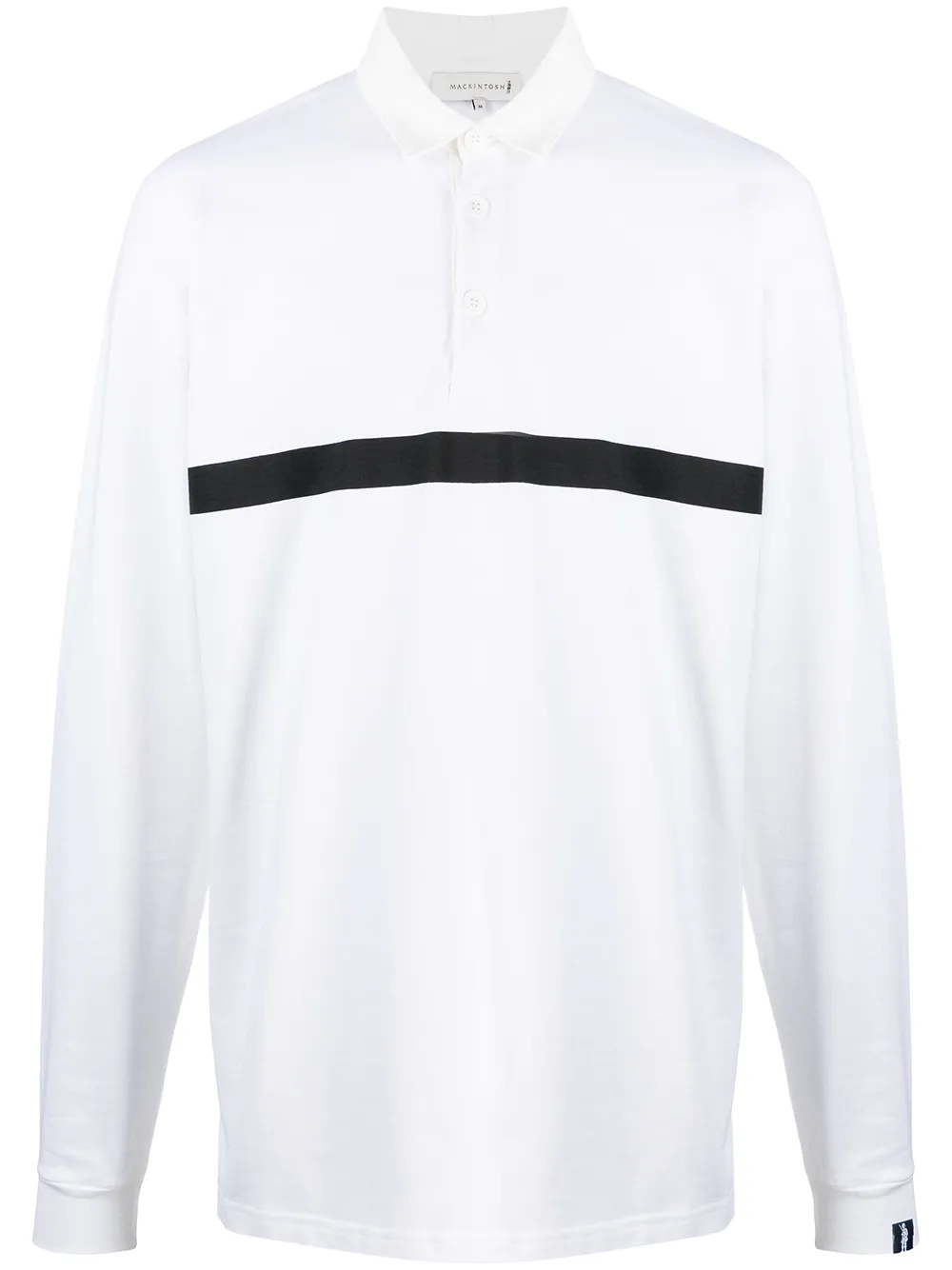 horizontal-stripe rugby sweatshirt