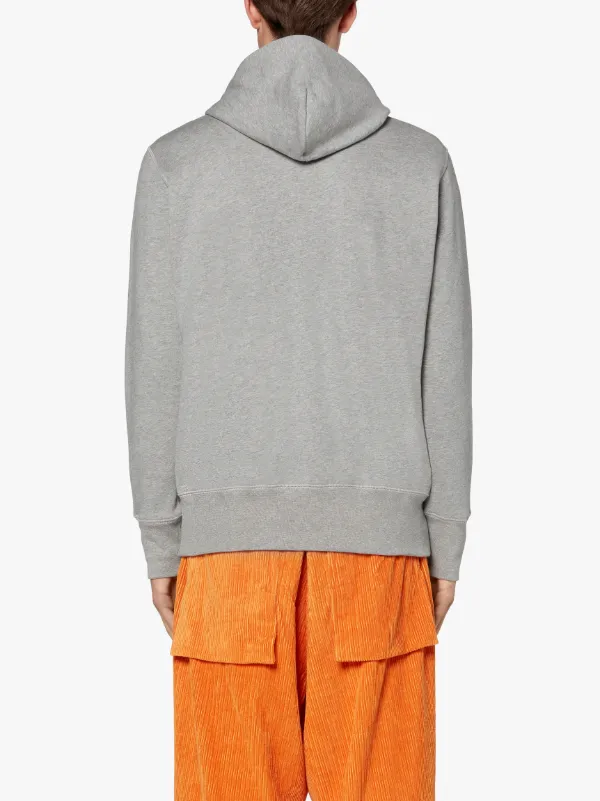 Grey x Green Cotton Hooded Sweatshirt | GJM-208