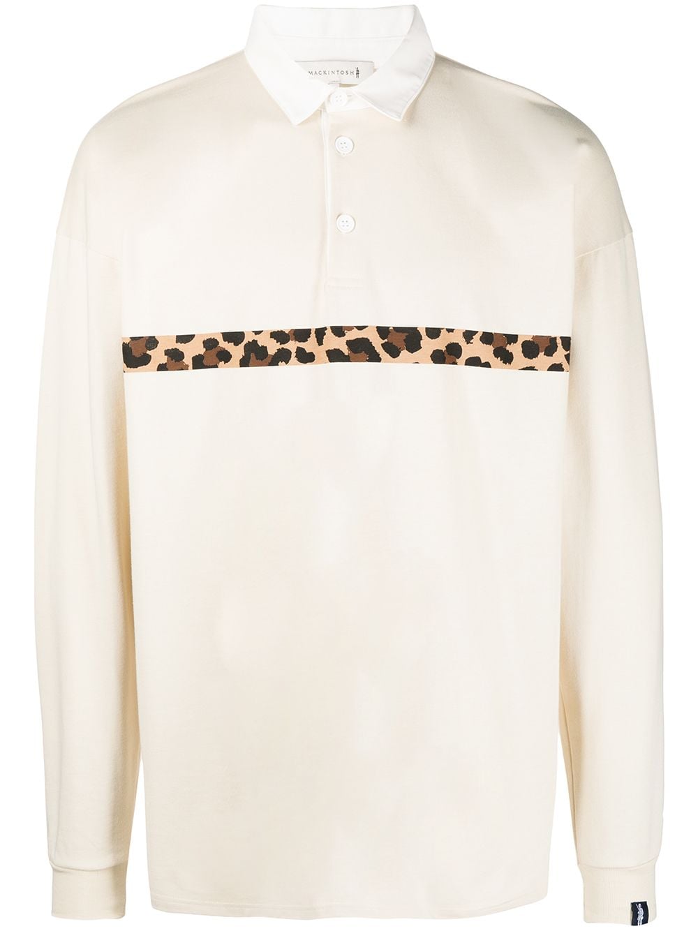 фото Mackintosh рубашка-регби с леопардовой полоской